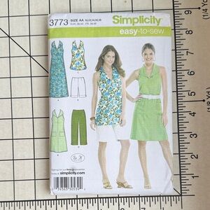 Simplicity 3773 Sewing Pattern (2007), Size 10–18 – Dress, Tunic, Capri Pants